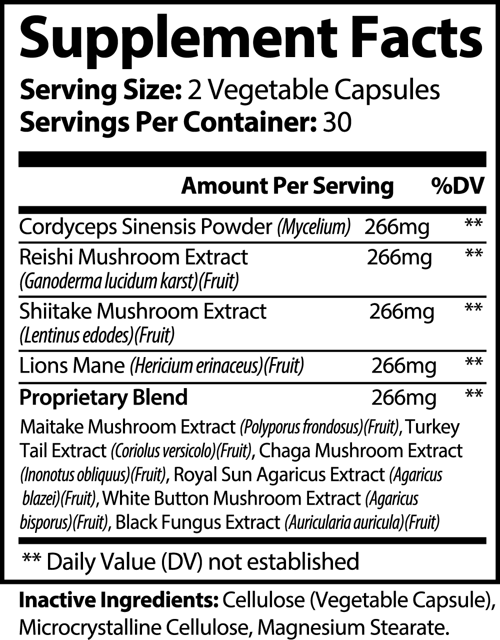 Mushroom Complex 10 X - Mint From Nature